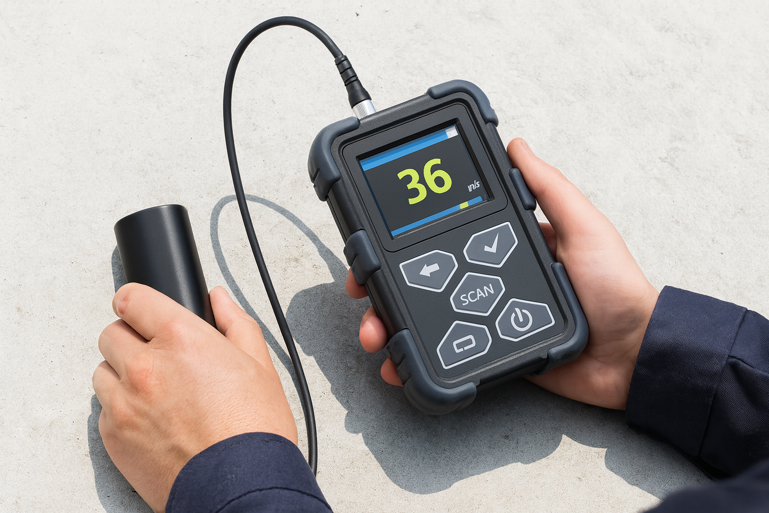 Cover Meter Test on Concrete